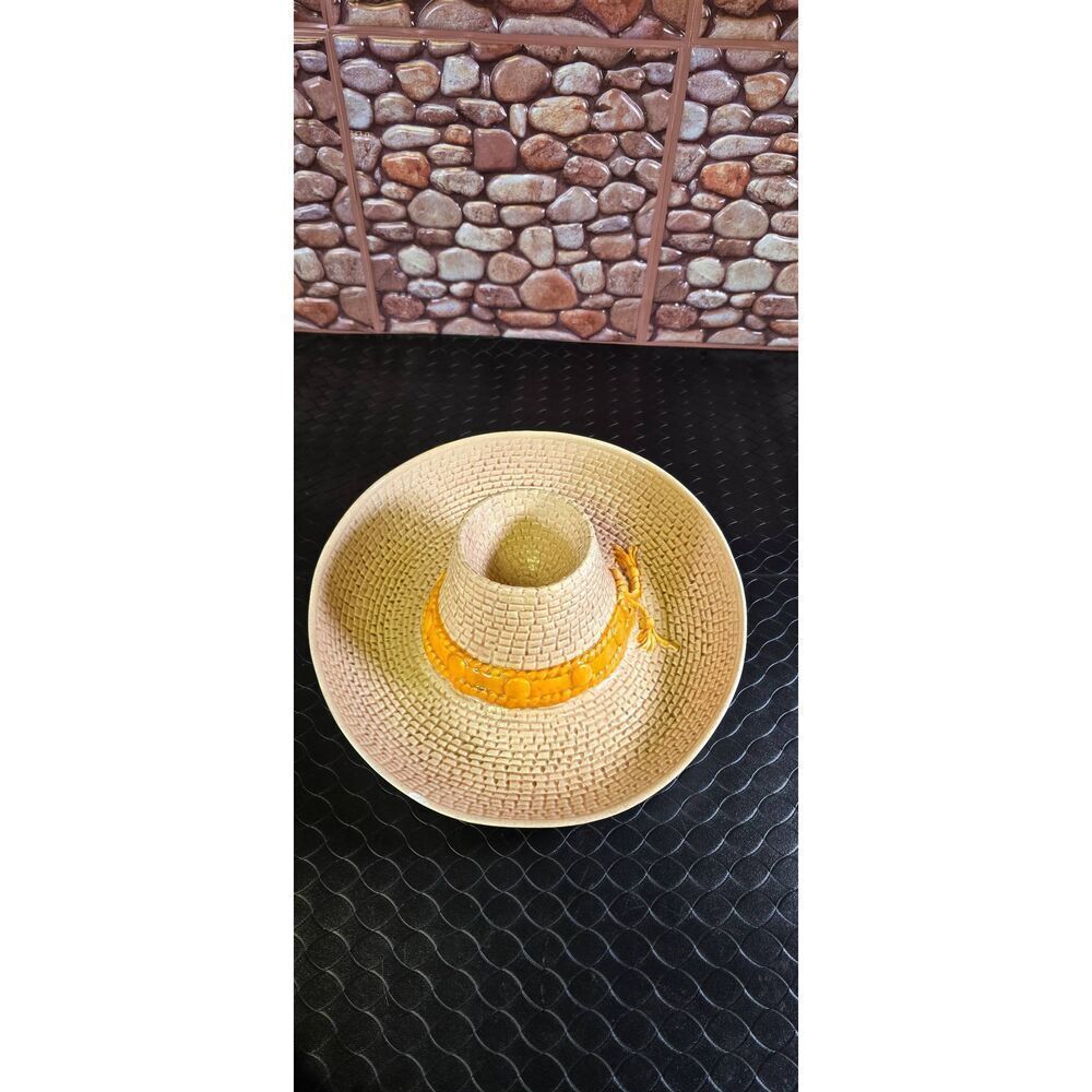 Vintage Whittier Pottery Sombrero Chip and Dip Hat Ceramic Mexican WPO 86 USA